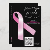 Einladung Vorlage Brustkrebs Bewusstsein (Vorne/Hinten)
