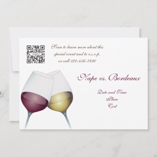 Einladung Vorlage Fine Dining Französisch (Rückseite)