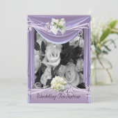 Einladung Wedding Lilac Mauve Floral (Stehend Vorderseite)