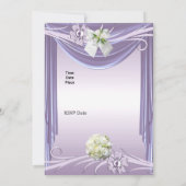 Einladung Wedding Lilac Mauve Floral (Rückseite)