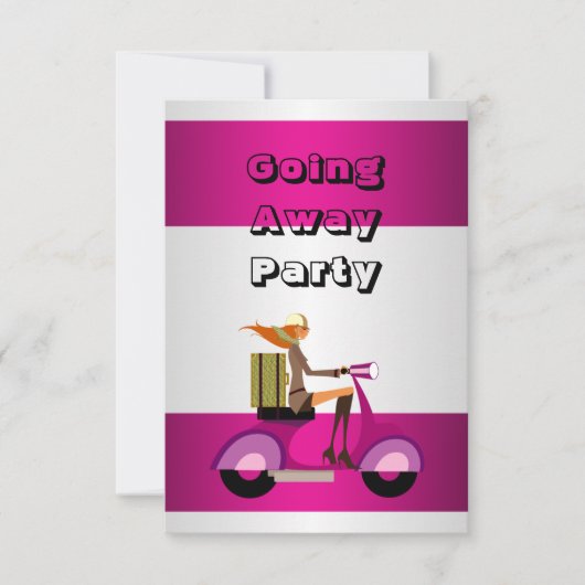 Einladung weg Party Girl Bike Gepäcktransport (Vorderseite)