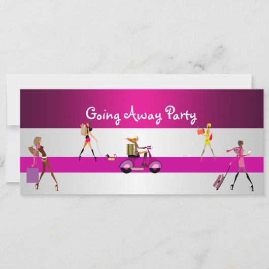 Einladung weg Party Girls Bike Gepäcktransport (Vorderseite)