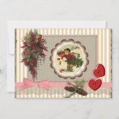Einladung Weihnachten Stil scrapbooking vintag (Vorderseite)