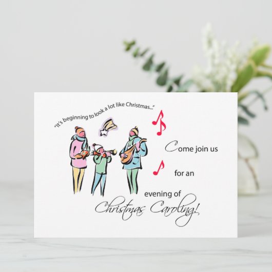 Einladung Weihnachts-Caroling (Stehend Vorderseite)