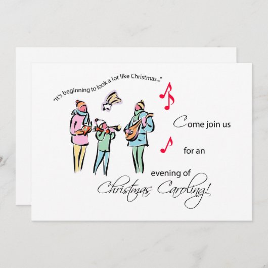 Einladung Weihnachts-Caroling (Vorne/Hinten)