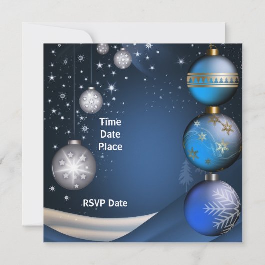 Einladung Weihnachts-Party (Rückseite)