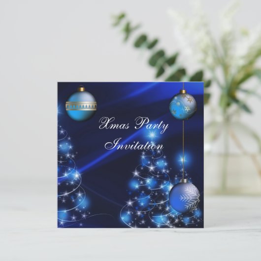 Einladung Weihnachts-Party (Stehend Vorderseite)