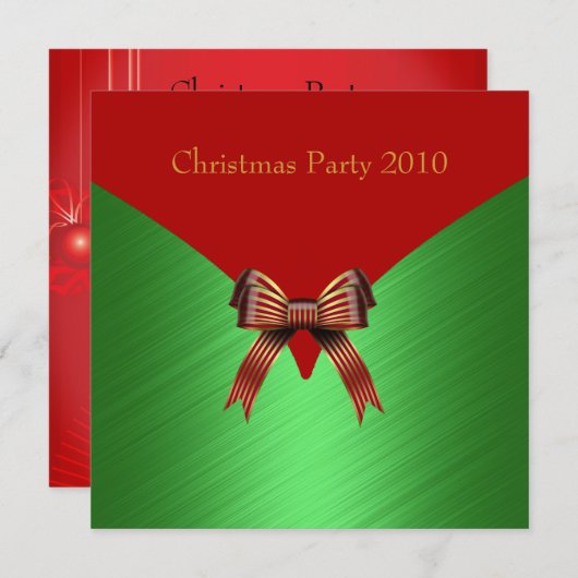 Einladung Weihnachts-Party (Vorne/Hinten)