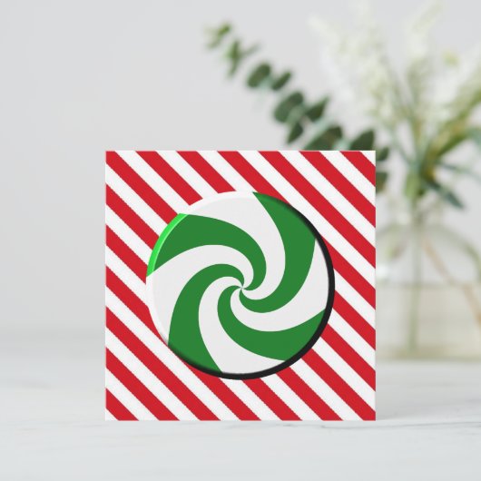 Einladung - Weihnachtscreme (Stehend Vorderseite)