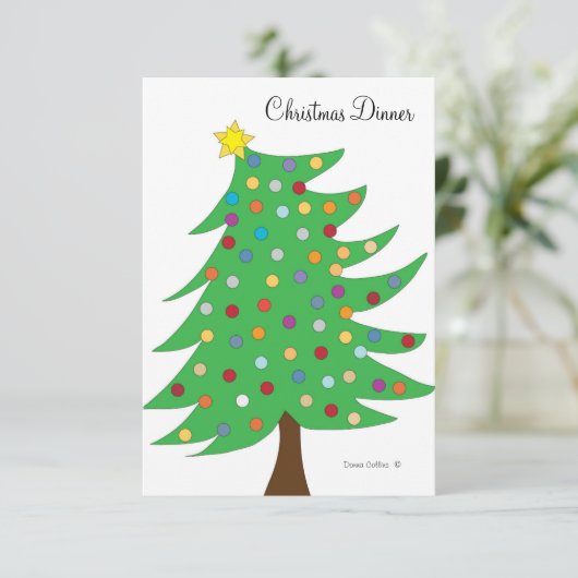 Einladung Weihnachtsessen (Stehend Vorderseite)