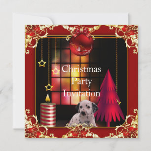 Einladung Weihnachtsfeier Roter Hund Dalmatiner