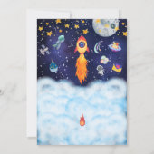 Einladung, Weltraum zum Geburtstag Einladung (Rückseite)