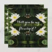 Einladung Werden Sie Blumenmädchen sein (Vorne/Hinten)