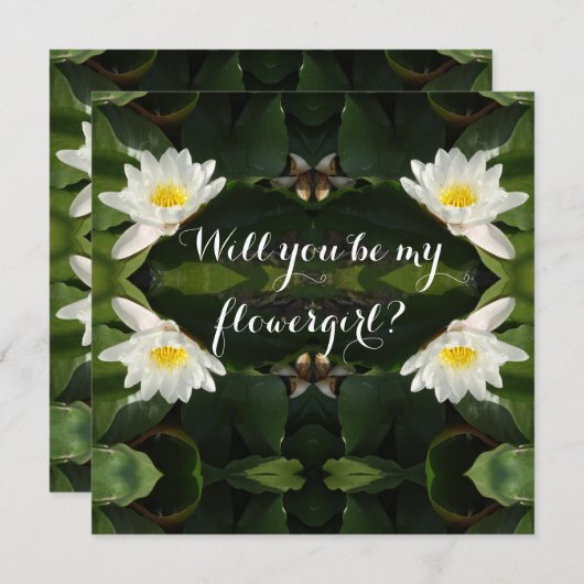 Einladung Werden Sie Blumenmädchen sein (Vorne/Hinten)