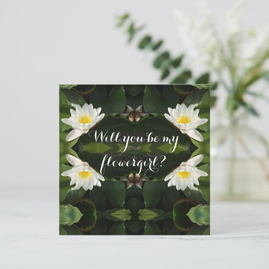 Einladung Werden Sie Blumenmädchen sein (Stehend Vorderseite)