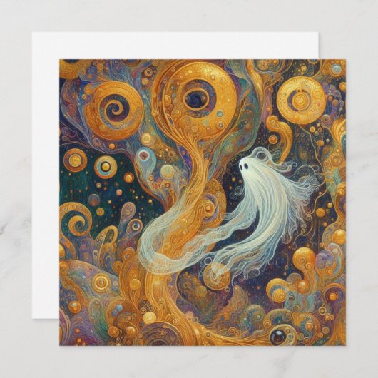 Einladung "Whimsical Whisp" (Vorne/Hinten)