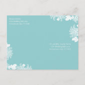 Einladung White auf dunkeltürkis Vintag (Rückseite)