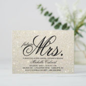 Einladung - White Gold Glit Fab Zukunft Frau. (Stehend Vorderseite)