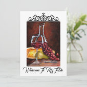 Einladung - Willkommen in meinem Tisch (Stehend Vorderseite)