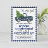 Einladung Winter Onederland | LKW-Einladung (Stehend Vorderseite)