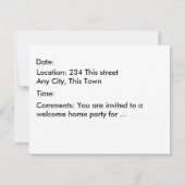 Einladung - Woll zum Party? (Rückseite)