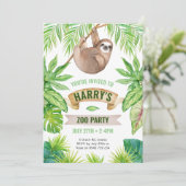 Einladung, Zoo-Geburtstag Einladung (Stehend Vorderseite)