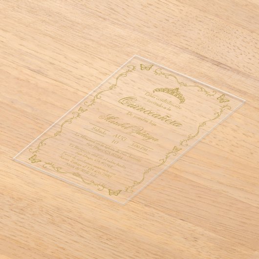 Einladung zu Acrylic Quinceanera (Ablage )