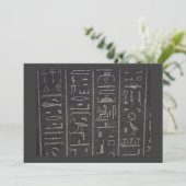 Einladung zu ägyptischen Hieroglyphen (Stehend Vorderseite)
