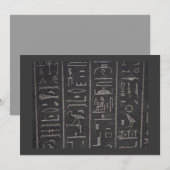 Einladung zu ägyptischen Hieroglyphen (Vorne/Hinten)