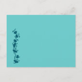 Einladung zu aquamarinen Blauen Herzen (Rückseite)