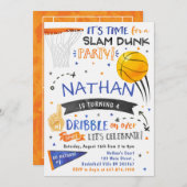 Einladung zu Aquarellbasketball (Vorne/Hinten)