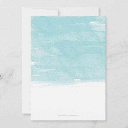 Einladung zu Aquarellsand-Dollar (Rückseite)