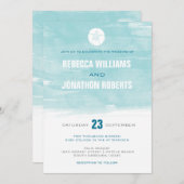 Einladung zu Aquarellsand-Dollar (Vorne/Hinten)