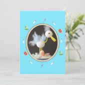 Einladung zu Baby Shower (Stehend Vorderseite)