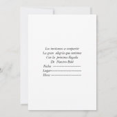 Einladung zu Baby Shower (Rückseite)