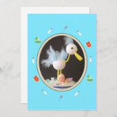 Einladung zu Baby Shower (Vorne/Hinten)