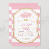 Einladung zu Ballerina zum Geburtstag (Vorne/Hinten)