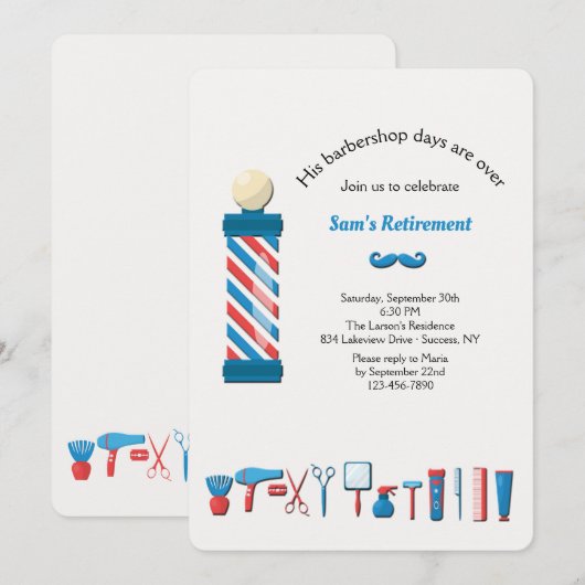 Einladung zu Barbershop-Elementen (Vorne/Hinten)