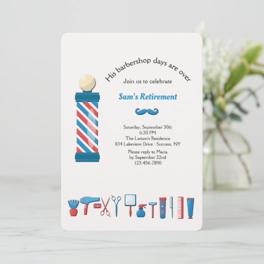 Einladung zu Barbershop-Elementen (Stehend Vorderseite)