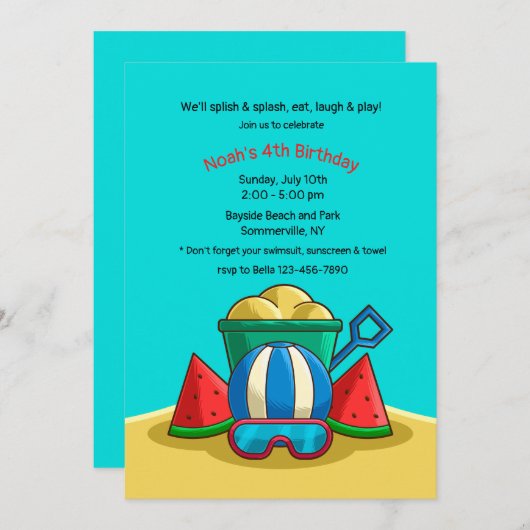 Einladung zu Beach Play (Vorne/Hinten)