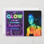 Einladung zu bearbeitbarem glattem Foto (Vorderseite)