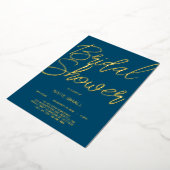 Einladung zu bearbeitbaren Navy Gold Foil (Gedreht)