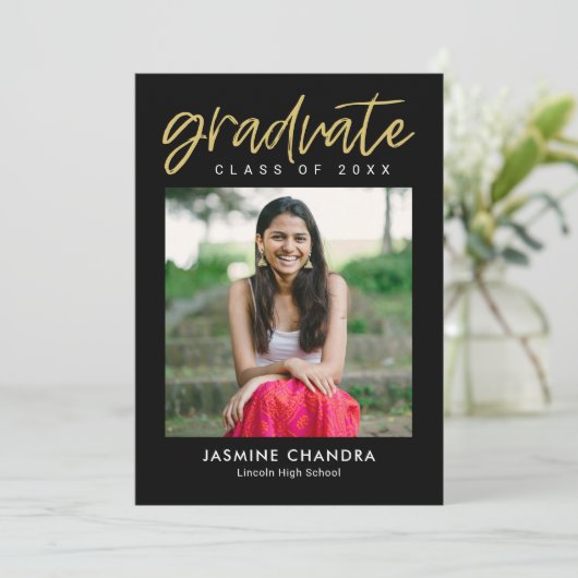 Einladung zu besonders Coolen bearbeitbaren Abschl (Stehend Vorderseite)