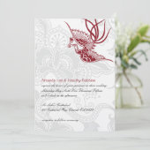 Einladung zu Bird & Floral Wedding (Stehend Vorderseite)