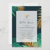 Einladung zu Black and Gold Tropical Shower (Vorderseite)