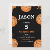 Einladung zu Black Basketball (Vorderseite)