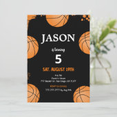 Einladung zu Black Basketball (Stehend Vorderseite)