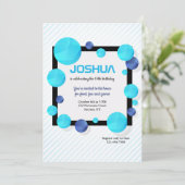 Einladung zu blauen Punkten (Stehend Vorderseite)