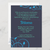 Einladung zu blauen und grünen Wirbel (Vorne/Hinten)