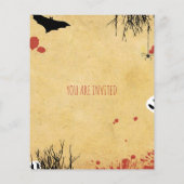 Einladung zu Bloody Halloween-Party Flyer (Hinten)